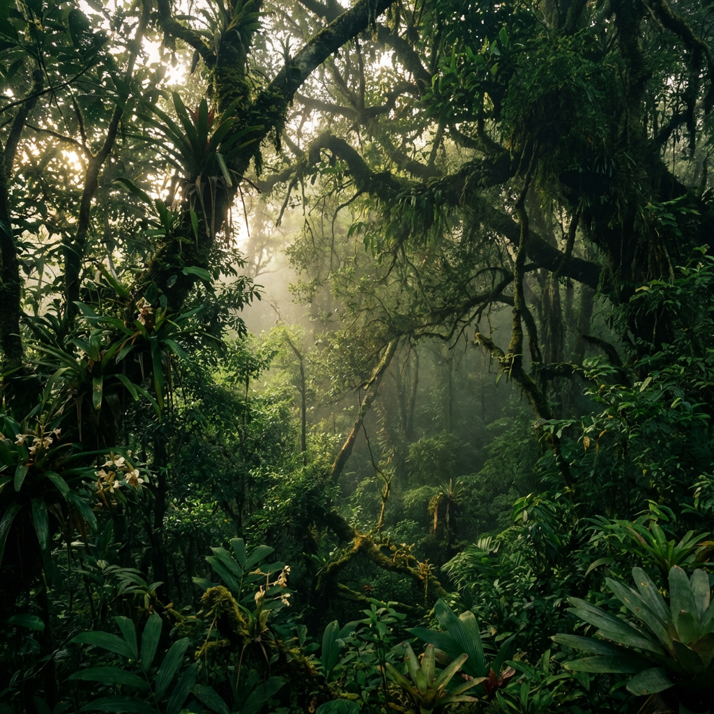 Tropical canopy aerial view